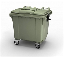 Мусорный бак 1100 литров зеленый в Белгороде выбрать из каталога ПластикПроф