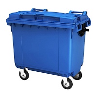 Мусорный бак 1100 литров синий в Белгороде выбрать из каталога ПластикПроф