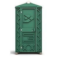 Туалетная кабина для стройки Эконом с азиатским баком купить в Белгороде